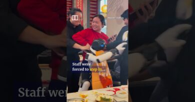 Robot goes haywire in hotpot restaurant and refuses to stop dancing