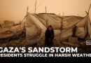 Sandstorm worsens hardship for Gaza’s displaced residents amid damaged infrastructure