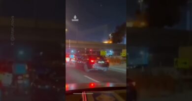 Smoke rises from a Dubai tower after attack | AJ #shorts