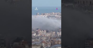 Smoke rises over Beirut after Israeli strike on Raouche building | AJ #shorts
