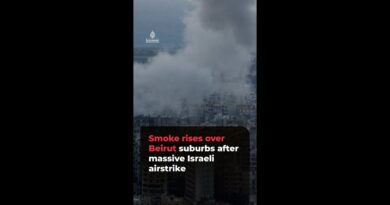 Smoke rises over Beirut suburbs after massive Israeli airstrike | #ajshorts