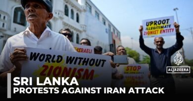 Sri Lanka protests: Demonstrators condemn strikes against Iran