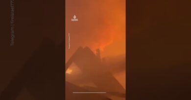 Suspected Iranian missile debris ignites fires in central Israel | AJ #shorts