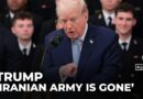 Trump says Iran’s military is ‘gone’, criticises Tehran and urges peace amid strikes
