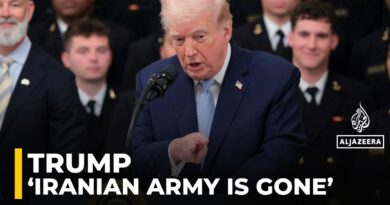 Trump says Iran’s military is ‘gone’, criticises Tehran and urges peace amid strikes