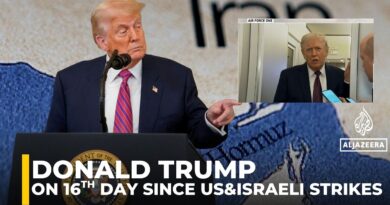 Trump says US ‘hitting’ Iran’s drone factories