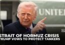 Trump urges tankers to use Strait of Hormuz, promises safe passage but gives no details