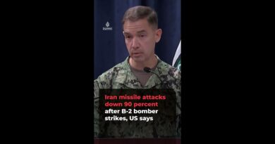 US says Iran missile attacks down 90% after strikes from B-2 bombers | #ajshorts