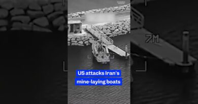 Video from CENTCOM appears to show strikes on Iranian mine-laying vessels. #StraitOfHormuz