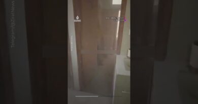 Video shows damaging effects of debris falling on a building in the east of Tel Aviv | AJ #shorts