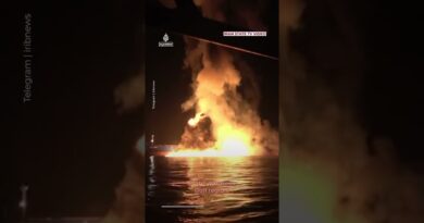 Video shows moment Iran strikes US-owned oil tanker near Iraq | AJ #shorts