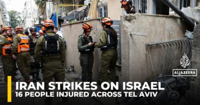 At least 16 injured across Tel Aviv following barrage of Iranian missiles