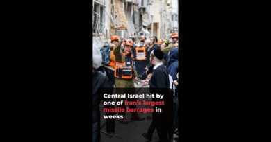 Central Israel hit by one of Iran’s largest missile barrages in weeks | AJ#shorts