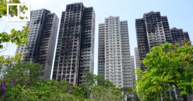 COMING UP: Wang Fuk Court residents visit fire-ravaged homes
