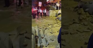 Iranian missile debris breaks water pipeline in central Israel