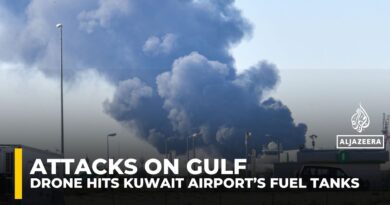 ‘Large fire’ at Kuwait airport after ‘brazen attack’ on fuel tanks