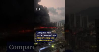 Large fire breaks out at BYD parking garage in Shenzhen