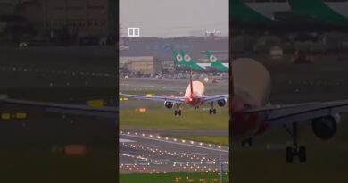AirAsia pilot lands sideways in high winds