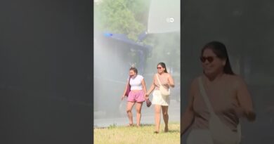 Berlin police deploy water cannon trucks during heat wave | DW News