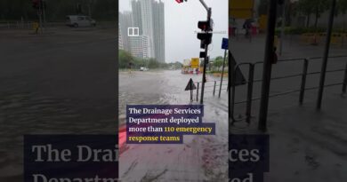 Flooding as Hong Kong hit with Black Rain storm