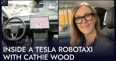 Inside A Tesla Robotaxi With Cathie Wood