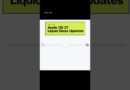 Liquid Glass visibility is now adjustable