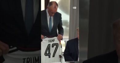 Merz gifts Trump a German football jersey at G7 summit | DW News