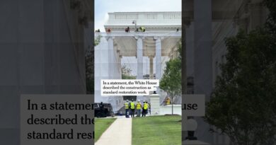 Crews Drape Tarp Over White House in Latest Trump Restoration