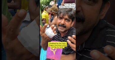 ‘Grabbed by the neck, fingers fractured while saving my head’ CJP Protester Shows Police Brutality