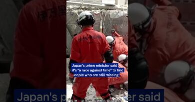 Japanese police share video inside mall after earthquake sparks explosion | DW News