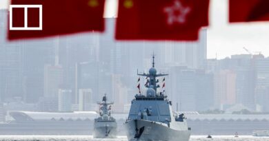PLA navy ships sail into Hong Kong