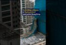 Scaffolding collapses as Typhoon Noul approaches Hong Kong