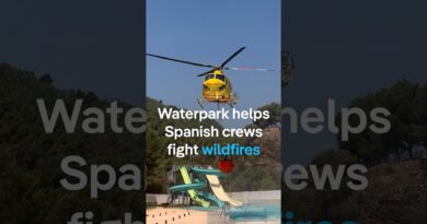 Waterpark helps Spanish crews fight wildfires | DW News