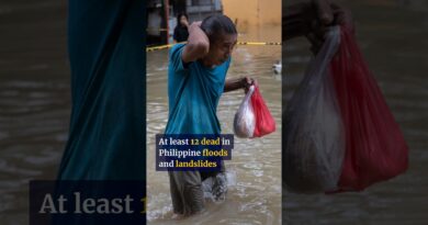 At least 12 dead in Philippine floods and landslides