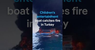 Children’s entertainment boat catches fire in Turkey | DW News