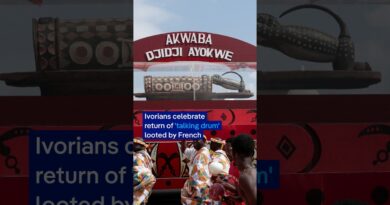 Ivorians celebrate return of priceless artefact looted by French colonial forces | DW News