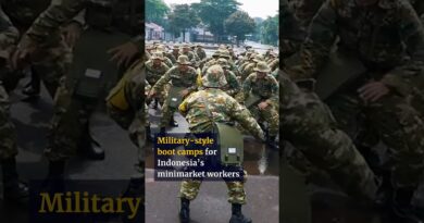 Military-style boot camps for Indonesia’s minimarket workers