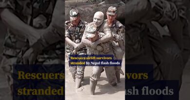 Rescuers airlift survivors stranded by Nepal flash floods