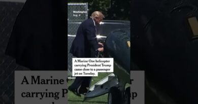 Trump’s Helicopter Flies Near Passenger Jet