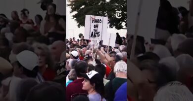 People Rally at Kennedy Center Amid Fears Trump Will Demolish It