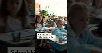 Schoolchildren Take Shelter in Kyiv