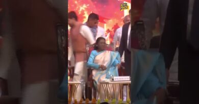 राष्ट्रपति द्रौपदी मुर्मू ने किया रावण दहन