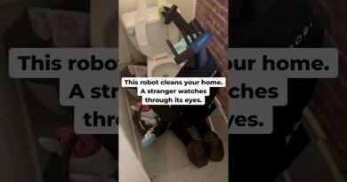 The cleaning robot has a human at the controls🤖
